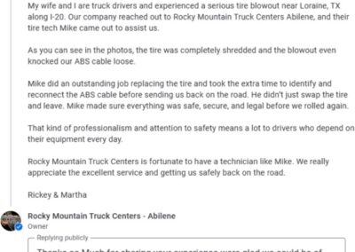 From Blowout to Back on the Road: How Rocky Mountain Truck Centers’ Technicians Ensure Safety and Excellence