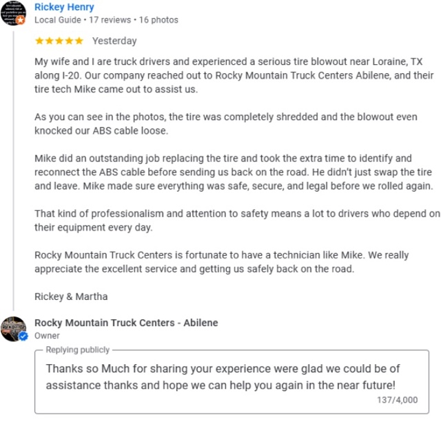 From Blowout to Back on the Road: How Rocky Mountain Truck Centers’ Technicians Ensure Safety and Excellence