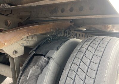 Blown tire on I-15 in Utah Reveals Other Damage to Tires, Mudflap, and a Brake Issue